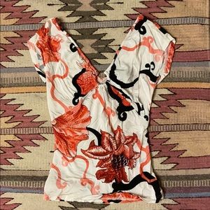 Black/Red Pattern Blouse. 🖤